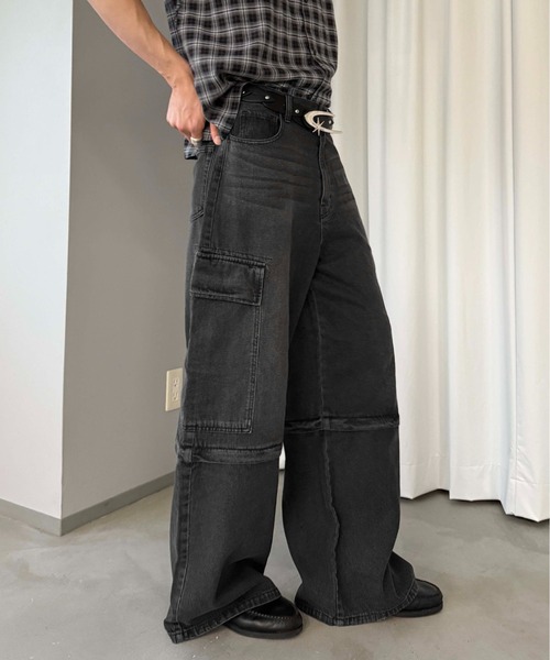 sedacle(セダクル)の「2wayカーゴデニムパンツ(デニムパンツ・メンズ・ブラック/インディゴブルー・SMALL/LARGE/MEDIUM)」の11枚目の写真