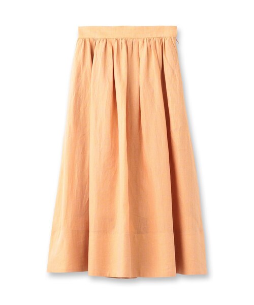 DRESSTERIOR（ドレステリア）の「【洗える/ふんわり軽やか】フレンチリネンタックギャザースカート（スカート・レディース・オレンジ系/ブラック・40/38/36/34）」の3枚目の写真