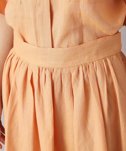 DRESSTERIOR（ドレステリア）の「【洗える/ふんわり軽やか】フレンチリネンタックギャザースカート（スカート・レディース・オレンジ系/ブラック・40/38/36/34）」の18枚目の写真