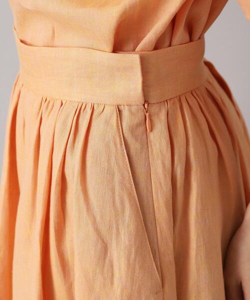 DRESSTERIOR（ドレステリア）の「【洗える/ふんわり軽やか】フレンチリネンタックギャザースカート（スカート・レディース・オレンジ系/ブラック・40/38/36/34）」の19枚目の写真