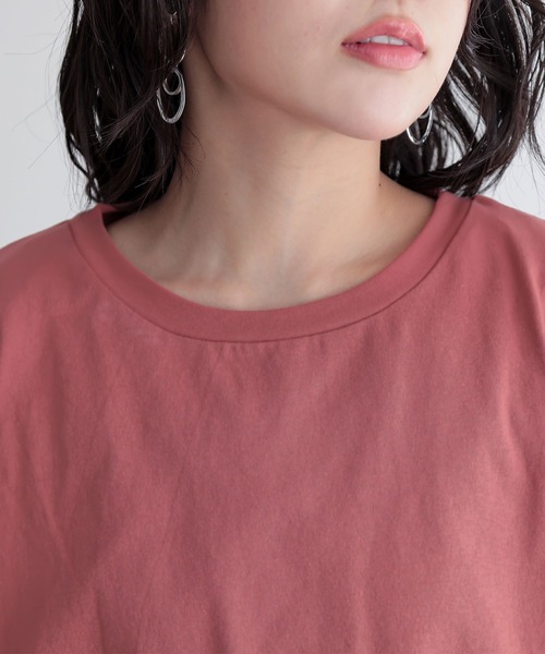 n'OrLABEL(ノアールレーベル)の「『シアー切替シャーリングドルマンカットソー』(Tシャツ/カットソー・レディース・ホワイト/ブラック/コーラル・FREE)」の10枚目の写真