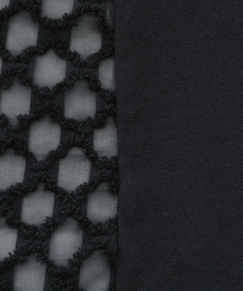 n'OrLABEL(ノアールレーベル)の「『シアー切替シャーリングドルマンカットソー』(Tシャツ/カットソー・レディース・ホワイト/ブラック/コーラル・FREE)」の20枚目の写真