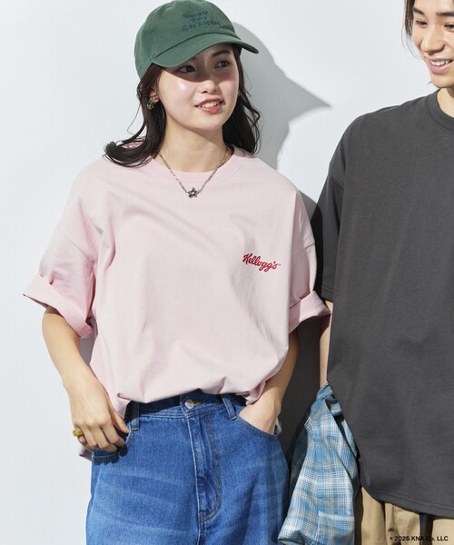 FREAK'S STORE（フリークスストア）の「限定展開 Kellog's/ケロッグ 別注 ビッグシルエット ロゴバックプリント Tシャツ（Tシャツ/カットソー・メンズ・ピンク/アッシュグレー/スミクロ/ホワイト・LARGE/MEDIUM/SMALL）」の12枚目の写真