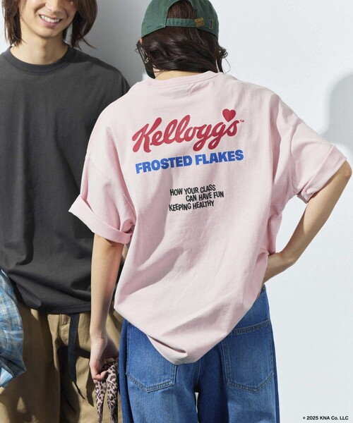FREAK'S STORE（フリークスストア）の「限定展開 Kellog's/ケロッグ 別注 ビッグシルエット ロゴバックプリント Tシャツ（Tシャツ/カットソー・メンズ・ピンク/アッシュグレー/スミクロ/ホワイト・LARGE/MEDIUM/SMALL）」の14枚目の写真