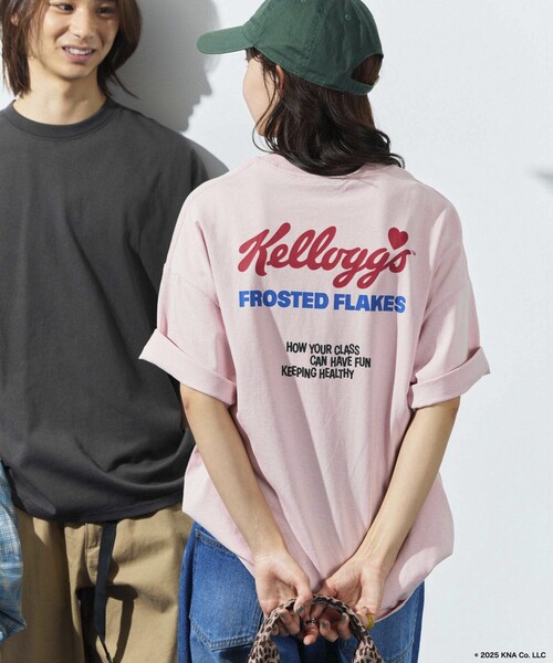 FREAK'S STORE（フリークスストア）の「限定展開 Kellog's/ケロッグ 別注 ビッグシルエット ロゴバックプリント Tシャツ（Tシャツ/カットソー・メンズ・ピンク/アッシュグレー/スミクロ/ホワイト・LARGE/MEDIUM/SMALL）」の15枚目の写真