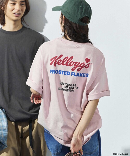 FREAK'S STORE（フリークスストア）の「限定展開 Kellog's/ケロッグ 別注 ビッグシルエット ロゴバックプリント Tシャツ（Tシャツ/カットソー・メンズ・ピンク/アッシュグレー/スミクロ/ホワイト・LARGE/MEDIUM/SMALL）」の16枚目の写真