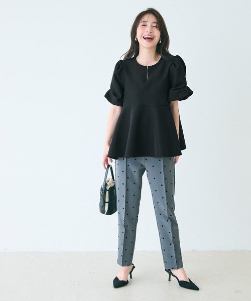 ボリュームスリーブペプラムブラウス（シャツ/ブラウス）｜coca（coca