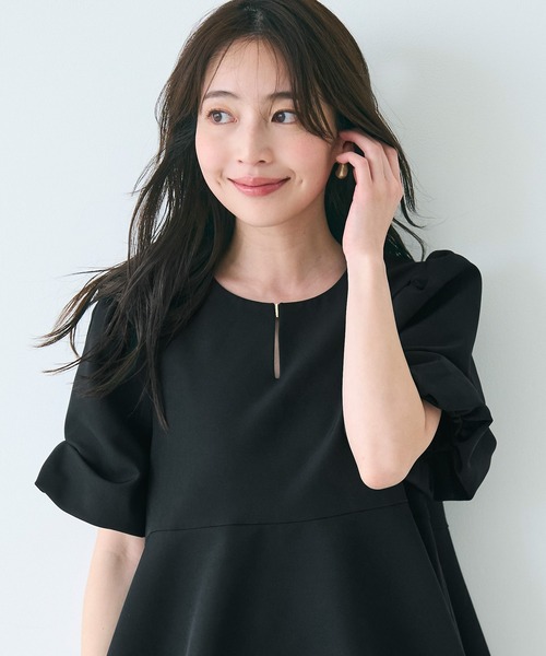 ボリュームスリーブペプラムブラウス（シャツ/ブラウス）｜coca