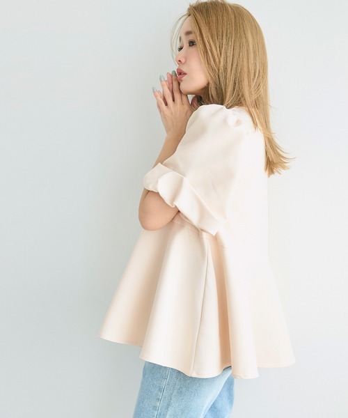 ボリュームスリーブペプラムブラウス（シャツ/ブラウス）｜coca