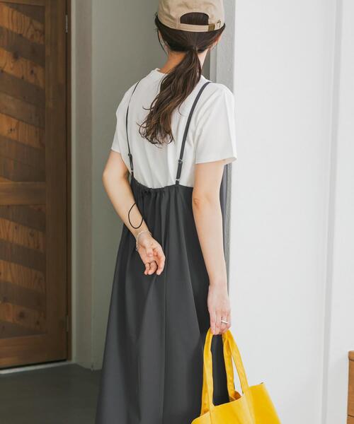 URBAN RESEARCH DOORS（アーバンリサーチドアーズ）の「『仁村紗和さん着用』『UR TECH』サマシェアバックドロストキャミワンピース（ワンピース・レディース・グレー/ブラック・MEDIUM）」の6枚目の写真