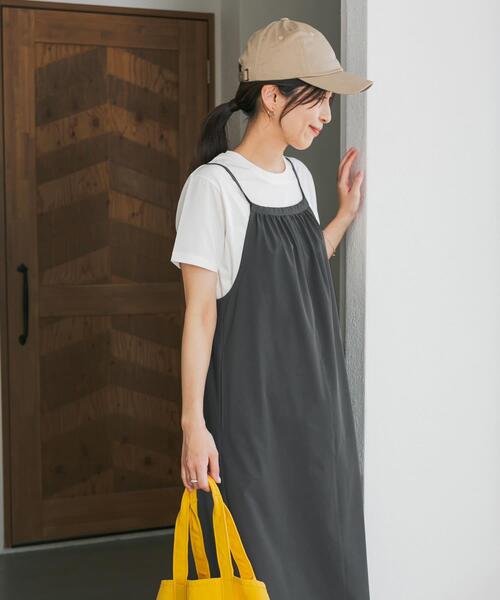 URBAN RESEARCH DOORS（アーバンリサーチドアーズ）の「『仁村紗和さん着用』『UR TECH』サマシェアバックドロストキャミワンピース（ワンピース・レディース・グレー/ブラック・MEDIUM）」の10枚目の写真