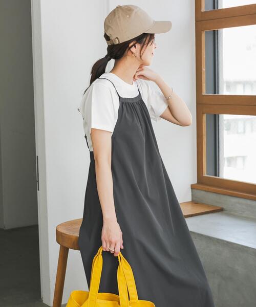 URBAN RESEARCH DOORS（アーバンリサーチドアーズ）の「『仁村紗和さん着用』『UR TECH』サマシェアバックドロストキャミワンピース（ワンピース・レディース・グレー/ブラック・MEDIUM）」の11枚目の写真