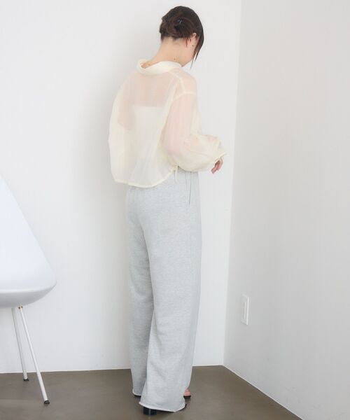RETRO GIRL(レトロガール)の「サイドドロストシアーSH(シャツ/ブラウス・レディース・ブラック/ライトオレンジ系/オフホワイト・FREE)」の8枚目の写真