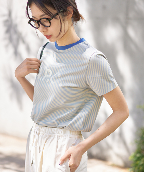 IENA（イエナ）の「A.P.C./アーペーセー 別注 ボーダーリンガーT