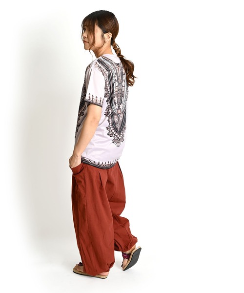 MARAI(マーライ)の「エスニック柄 半袖Tシャツ プリント(Tシャツ/カットソー・レディース・グリーン系/ブルー系・FREE)」の6枚目の写真