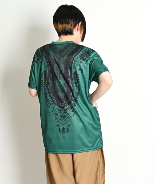 MARAI(マーライ)の「エスニック柄 半袖Tシャツ プリント(Tシャツ/カットソー・レディース・グリーン系/ブルー系・FREE)」の16枚目の写真
