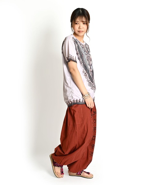 MARAI(マーライ)の「エスニック柄 半袖Tシャツ プリント(Tシャツ/カットソー・レディース・グリーン系/ブルー系・FREE)」の7枚目の写真