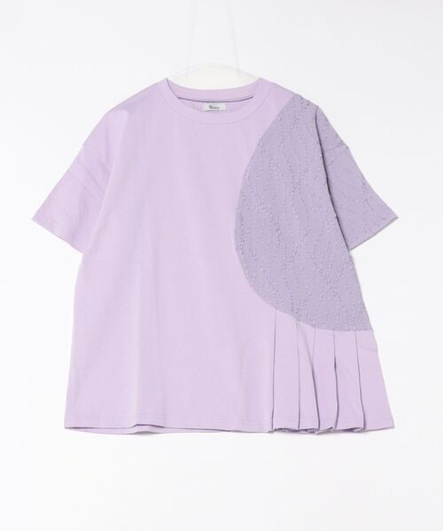 unica(ユニカ)の「サークルウェーブラインタックT ladies(Tシャツ/カットソー・レディース・オフホワイト/ブラック/ライトパープル・F)」の3枚目の写真