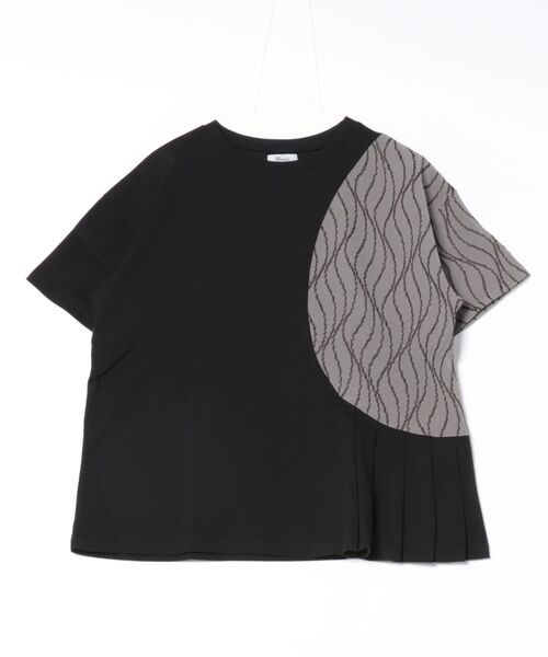 unica(ユニカ)の「サークルウェーブラインタックT ladies(Tシャツ/カットソー・レディース・オフホワイト/ブラック/ライトパープル・F)」の2枚目の写真