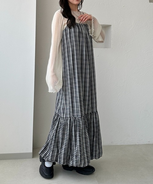 apres jour clair(アプレジュールクレア)の「【apres jour clair】アソートバルーンキャミワンピ(ワンピース・レディース・アイボリー/ネイビー/ブラック系その他・X-LARGE/フリー)」の2枚目の写真