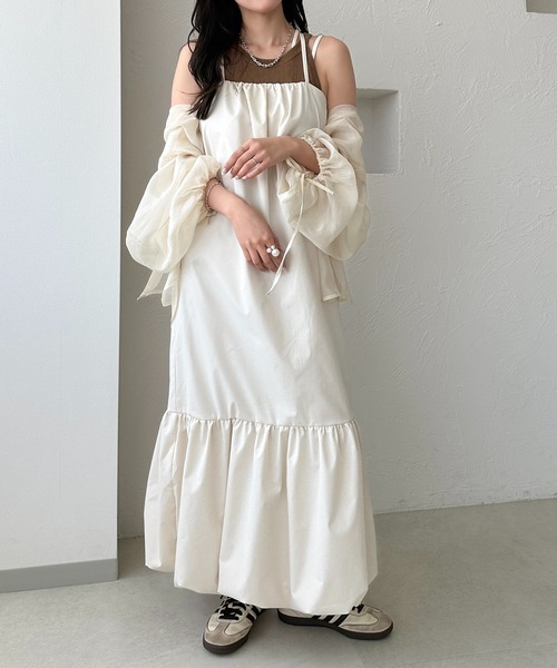 apres jour clair(アプレジュールクレア)の「【apres jour clair】アソートバルーンキャミワンピ(ワンピース・レディース・アイボリー/ネイビー/ブラック系その他・X-LARGE/フリー)」の1枚目の写真