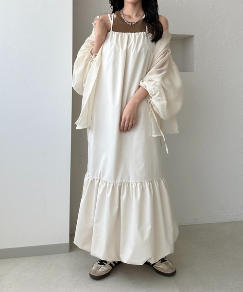 apres jour clair(アプレジュールクレア)の「【apres jour clair】アソートバルーンキャミワンピ(ワンピース・レディース・アイボリー/ネイビー/ブラック系その他・X-LARGE/フリー)」の6枚目の写真