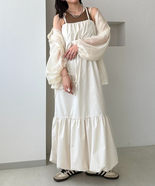 apres jour clair(アプレジュールクレア)の「【apres jour clair】アソートバルーンキャミワンピ(ワンピース・レディース・アイボリー/ネイビー/ブラック系その他・X-LARGE/フリー)」の7枚目の写真