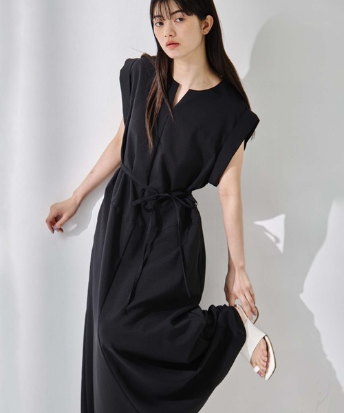 STUDIOUS/ステュディオス】Back Tucked Dress/バックタックワンピース