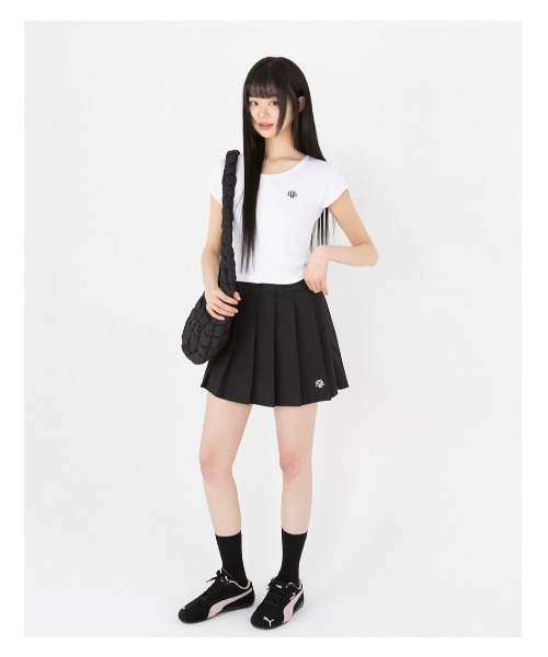 muahmuah(ムーアムーア)の「A'GEM/9 × .kom 『muah muah/ムーアムーア』 ステッチラインクロップ TEEシャツ(Tシャツ/カットソー・レディース・ホワイト/ピンク/グレー/ブラック・FREE)」の6枚目の写真