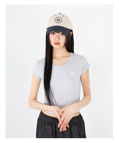 muahmuah(ムーアムーア)の「A'GEM/9 × .kom 『muah muah/ムーアムーア』 ステッチラインクロップ TEEシャツ(Tシャツ/カットソー・レディース・ホワイト/ピンク/グレー/ブラック・FREE)」の11枚目の写真