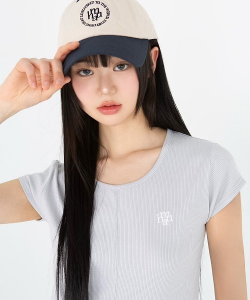 muahmuah(ムーアムーア)の「A'GEM/9 × .kom 『muah muah/ムーアムーア』 ステッチラインクロップ TEEシャツ(Tシャツ/カットソー・レディース・ホワイト/ピンク/グレー/ブラック・FREE)」の13枚目の写真