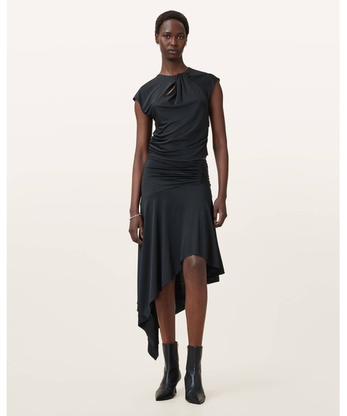 ALLSAINTS(オールセインツ)の「ANNALIE SLIM FIT JERSEY TOP | ANNALIE スリム フィット ジャージー トップ(Tシャツ/カットソー・レディース・ブラック・XS/M/S/L)」の4枚目の写真