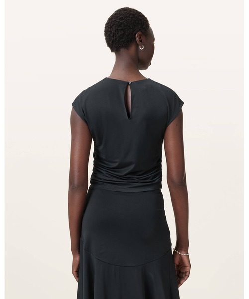 ALLSAINTS(オールセインツ)の「ANNALIE SLIM FIT JERSEY TOP | ANNALIE スリム フィット ジャージー トップ(Tシャツ/カットソー・レディース・ブラック・XS/M/S/L)」の8枚目の写真