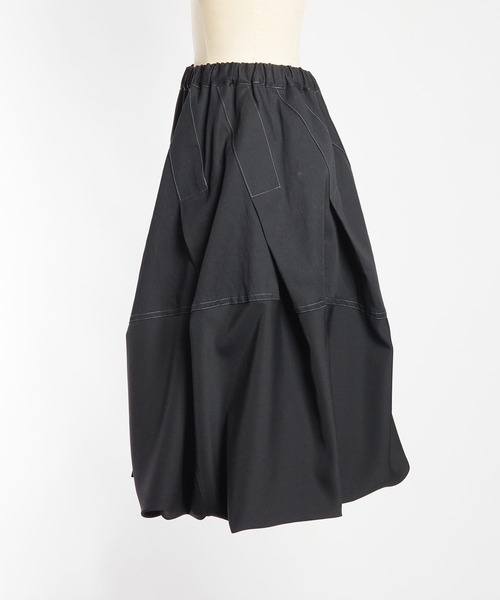 gomme（ゴム）の「6ozデニム　タックスカート（デニムスカート・レディース・ブラック/インディゴブルー・MEDIUM）」の11枚目の写真