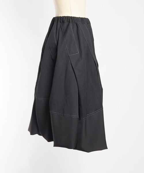 gomme（ゴム）の「6ozデニム　タックスカート（デニムスカート・レディース・ブラック/インディゴブルー・MEDIUM）」の13枚目の写真