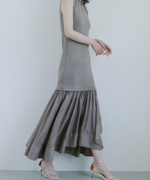 セール】カスケードニットドッキングワンピース（ワンピース
