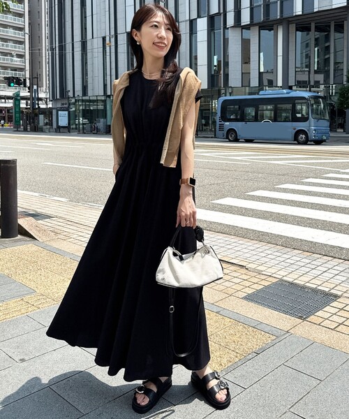 ワンピース　あいすsama I-SOOK（アイスー） ワンピース 「ISOOK / アイスー」サイドギャザー