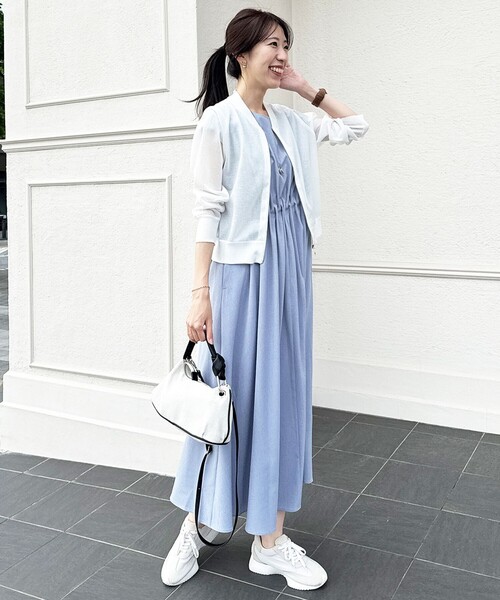 ワンピース manami ASUMI・MANAMIコラボ 丈が選べる】タックデザインワンピース