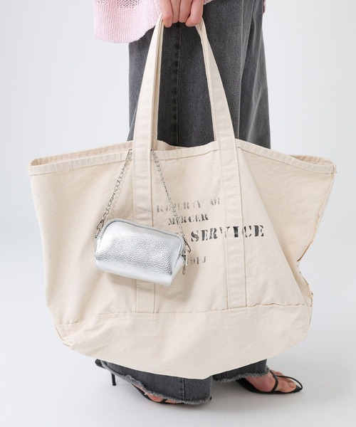 jj mercer(ジェイジェイマーサー)の「【J.J. Mercer】<別注>キャンバストートバッグM(トートバッグ・レディース・オフホワイト・フリー)」の1枚目の写真