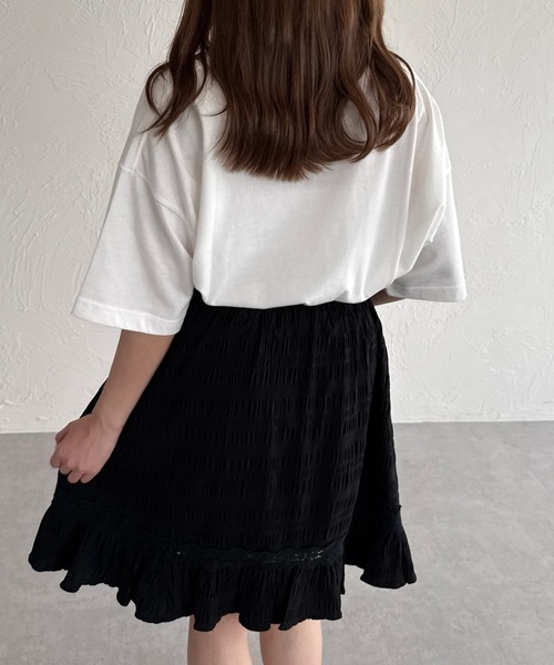 kutir（クティール）の「アソートリボンロゴTシャツ（Tシャツ/カットソー・レディース・レッド/レッド系その他/サックスブルー系/ブラック系その他/ネイビー系・FREE）」の8枚目の写真