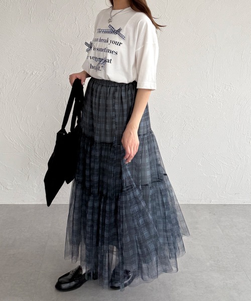 kutir（クティール）の「アソートリボンロゴTシャツ（Tシャツ/カットソー・レディース・レッド/レッド系その他/サックスブルー系/ブラック系その他/ネイビー系・FREE）」の17枚目の写真