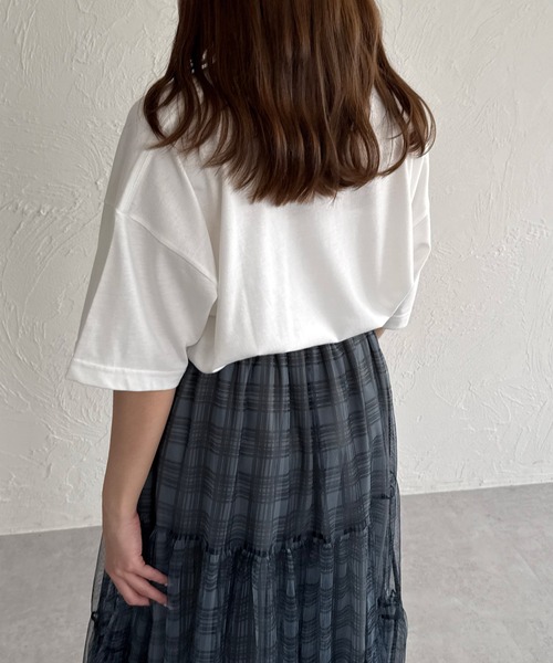 kutir（クティール）の「アソートリボンロゴTシャツ（Tシャツ/カットソー・レディース・レッド/レッド系その他/サックスブルー系/ブラック系その他/ネイビー系・FREE）」の15枚目の写真