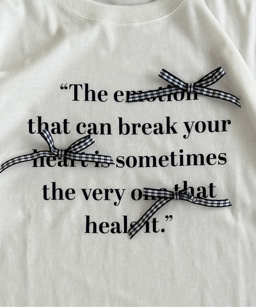 kutir（クティール）の「アソートリボンロゴTシャツ（Tシャツ/カットソー・レディース・レッド/レッド系その他/サックスブルー系/ブラック系その他/ネイビー系・FREE）」の19枚目の写真