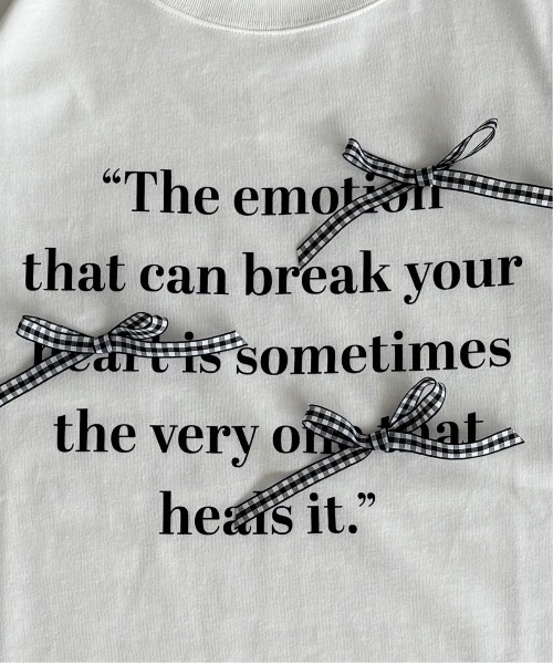 kutir（クティール）の「アソートリボンロゴTシャツ（Tシャツ/カットソー・レディース・レッド/レッド系その他/サックスブルー系/ブラック系その他/ネイビー系・FREE）」の12枚目の写真