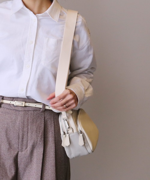 Mia Borsa（ミアボルサ）の「[Mia Borsa]ナイロンショルダーバッグ レディース 軽量（ショルダーバッグ・レディース・レッド/グリーン/シルバー/アイボリー/グレイッシュベージュ/ブラック・FREE）」の16枚目の写真