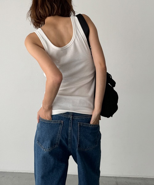 CANAL JEAN（キャナルジーン）の「El mar　ヘンリータンクトップ（タンクトップ・レディース・アイボリー/グレー/チャコールグレー・ONE SIZE）」の11枚目の写真