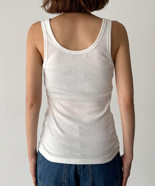 CANAL JEAN（キャナルジーン）の「El mar　ヘンリータンクトップ（タンクトップ・レディース・アイボリー/グレー/チャコールグレー・ONE SIZE）」の15枚目の写真