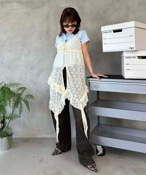ワンピース kameleon*size90 セール】サテンレイヤード風キャミワンピース（ワンピース