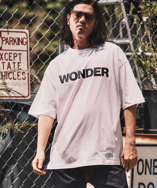 MOYURU+ ベージュ オーバーサイズTシャツ mt9822- OVER SIZE WONDER T Tシャツ（Tシャツ/カットソー