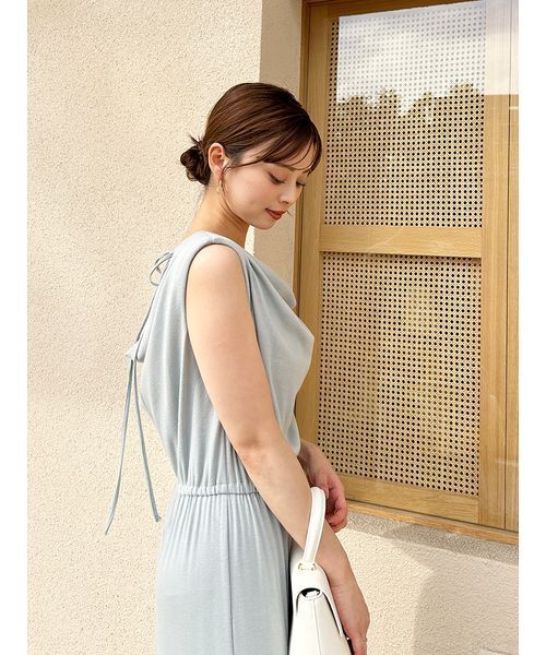 WEB限定カラーあり】ドレープネックカットワンピース（ワンピース